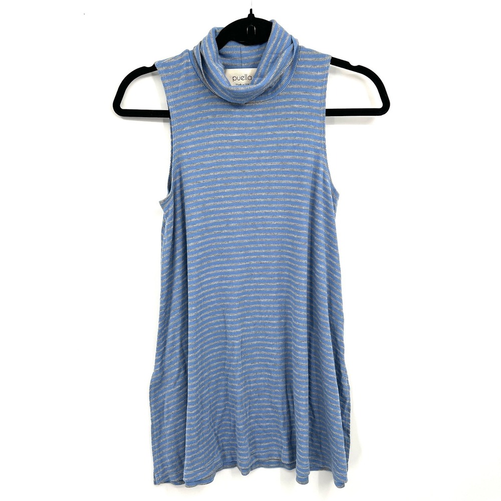 Puella‎ made in USA sleeveless turtleneck tunic top minimalist coastal scandi S